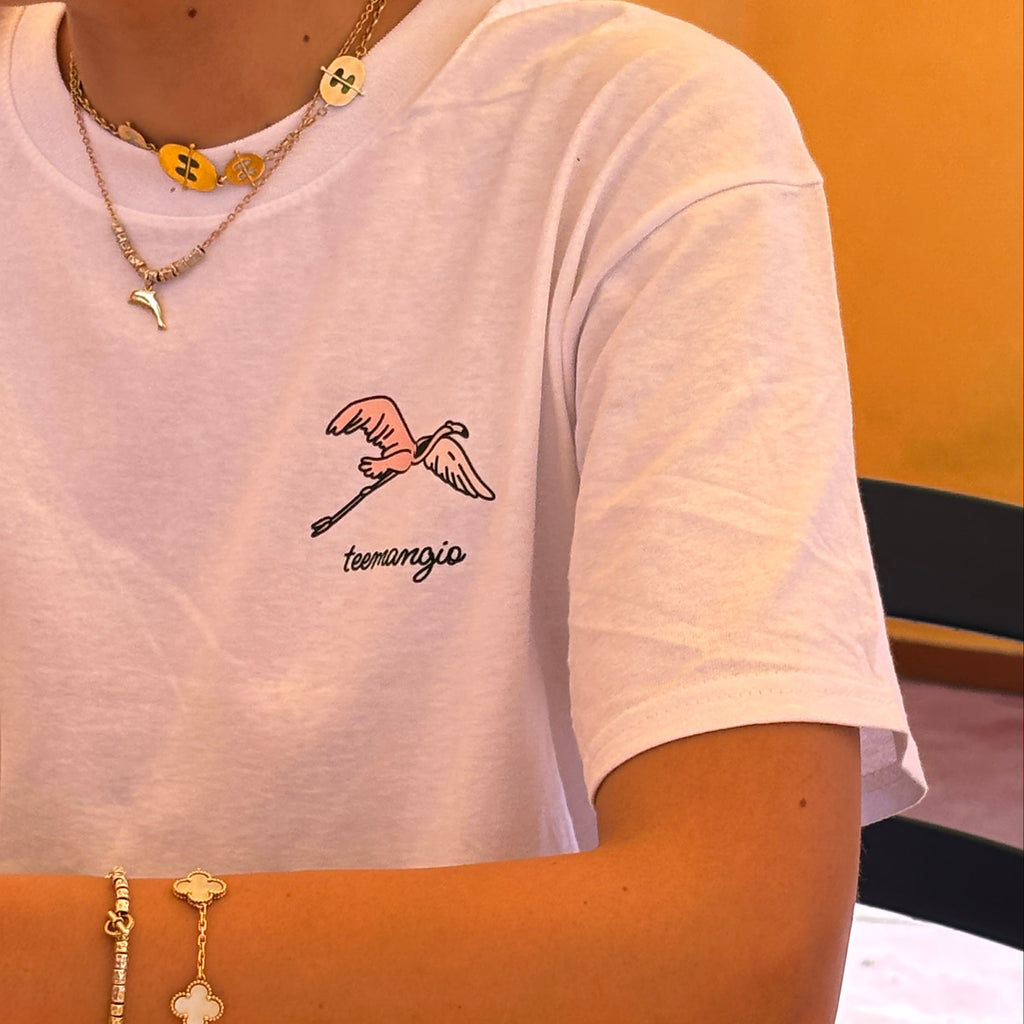 Checkers tee - Fenicottero