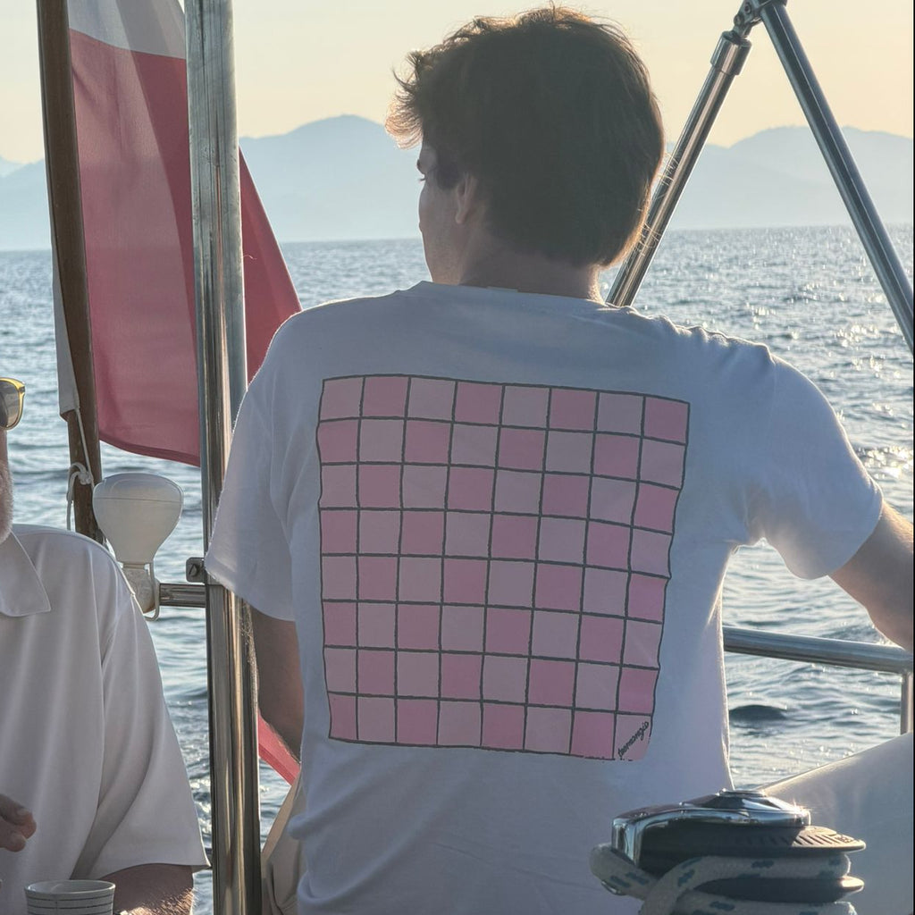 Checkers tee - Fenicottero